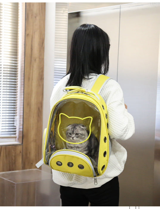 Morral transparente cara de gato en Lona